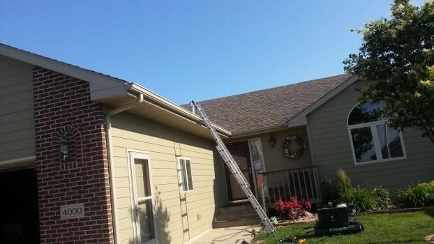 A recent re roof job in the Sioux Falls, SD area