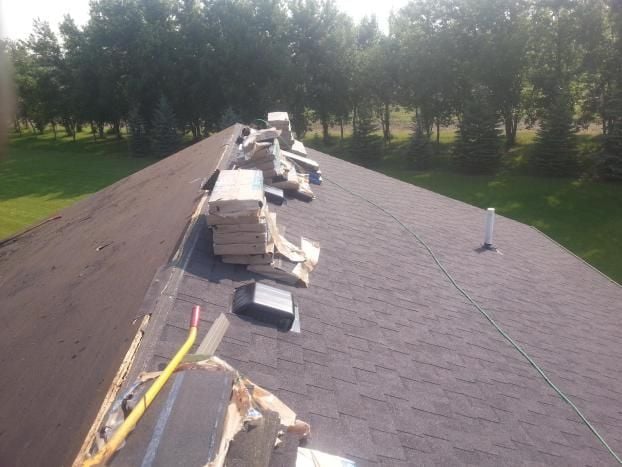A recent roofing company job in the Sioux Falls, SD area